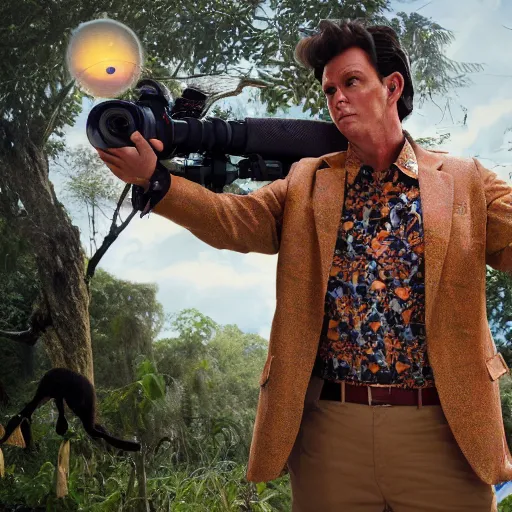 Image similar to hyperrealistic dslr film still of ace ventura pet detective in the wicker man, bees,, stunning 8 k octane comprehensive 3 d render, inspired by istvan sandorfi & greg rutkowski & unreal engine, perfect symmetry, dim volumetric cinematic lighting, extremely hyper - detailed, extremely lifelike attributes & lifelike texture, intricate, masterpiece, artstation, stunning