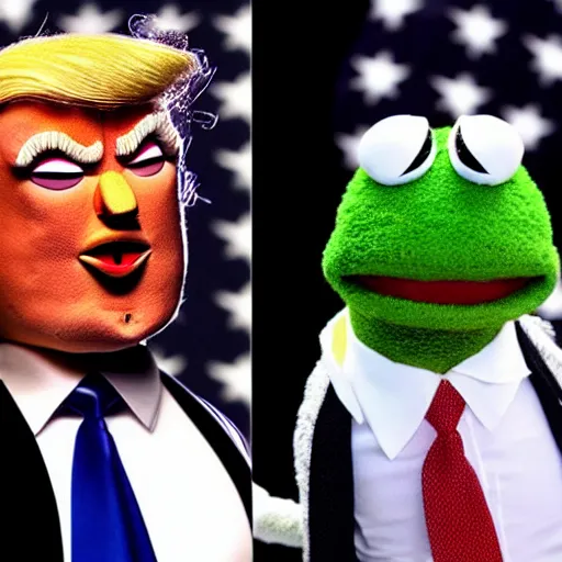 Image similar to Donald Trump as a muppet