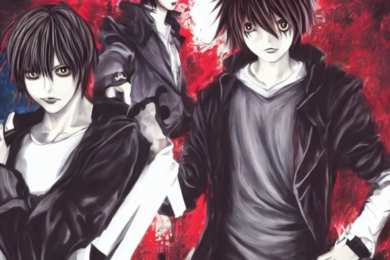 Image similar to l · lawliet, hunchback, death note