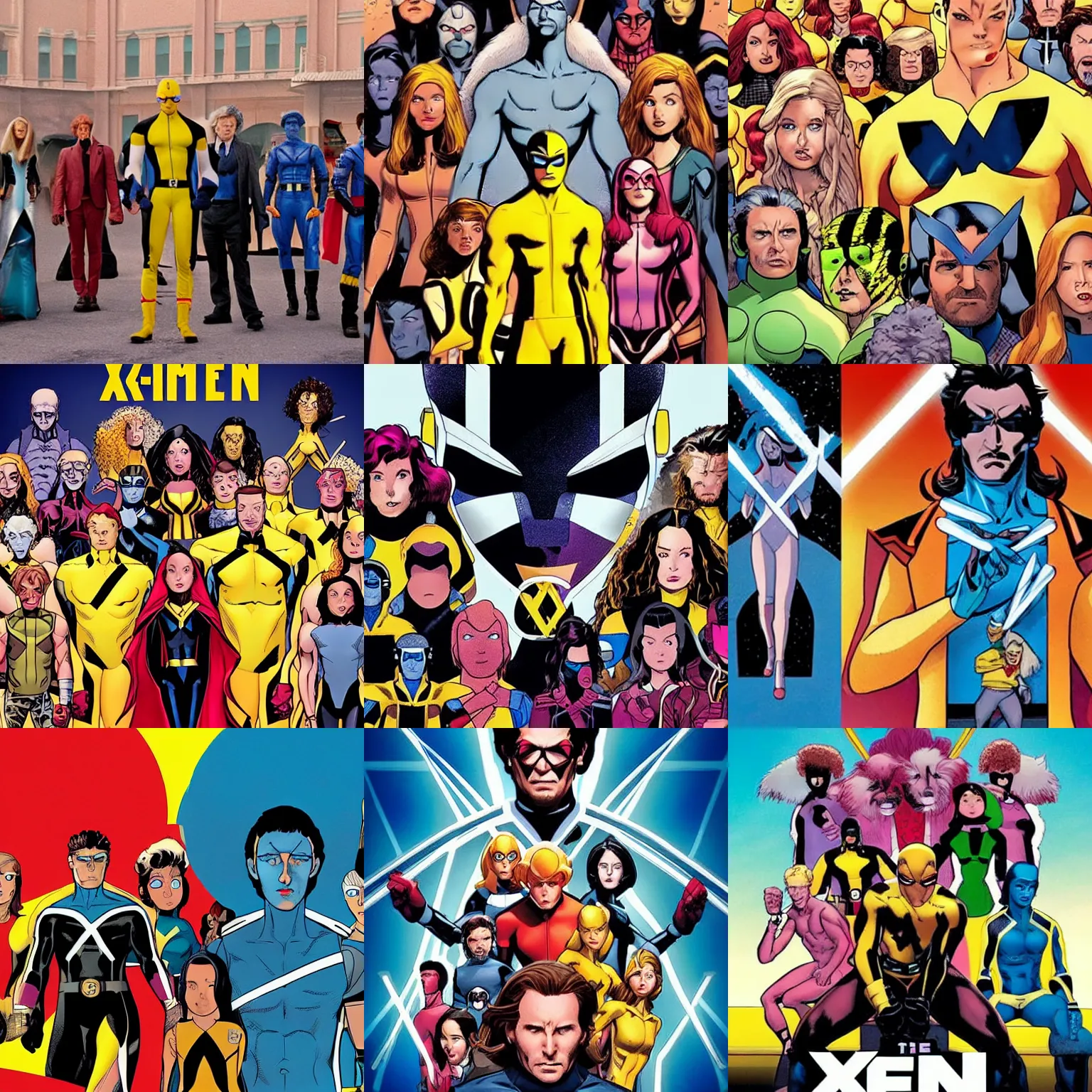 Prompt: The X-Men a film by Wes Anderson