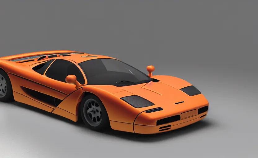 Prompt: “A 1998 McLaren F1 road car by Pixar, octane 3d render, 8k, (high quality), (extremely detailed), studio lighting”