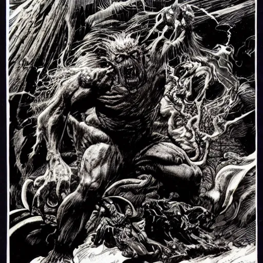 Image similar to the eater of universes, bernie wrightson, highly detailed, terrifying