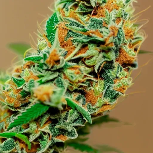 Image similar to cannabis sativa flower, pink kush macro