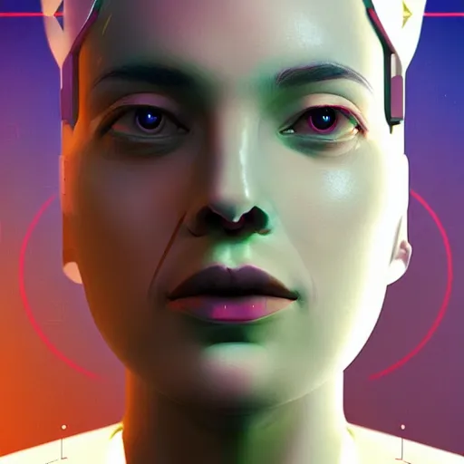 Prompt: a portrait of a female android by beeple