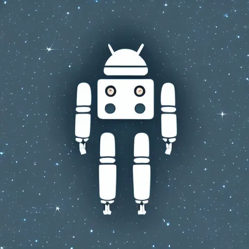 Prompt: robotic android with space background