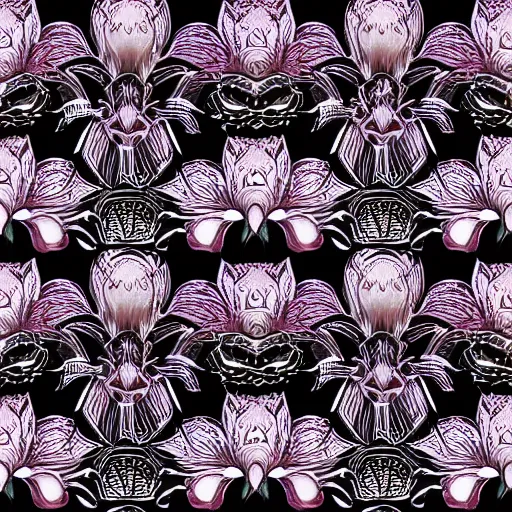 Prompt: cosmic nebula lotus flower design by Ed Hardy, matte black background, horizontal symmetry