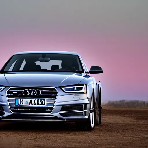 Denim Blue Audi A4 B9 Avant (2020) on a mountain road