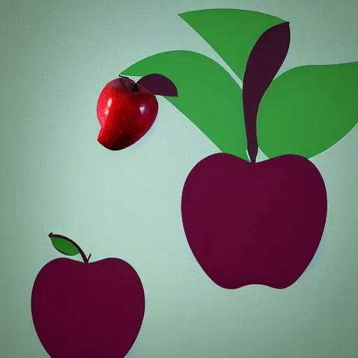 Image similar to an apple eating an apple