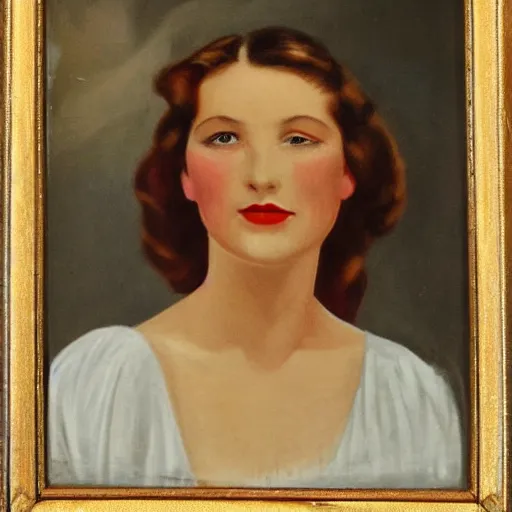Prompt: portrait of a beautiful german woman from 1 9 4 0