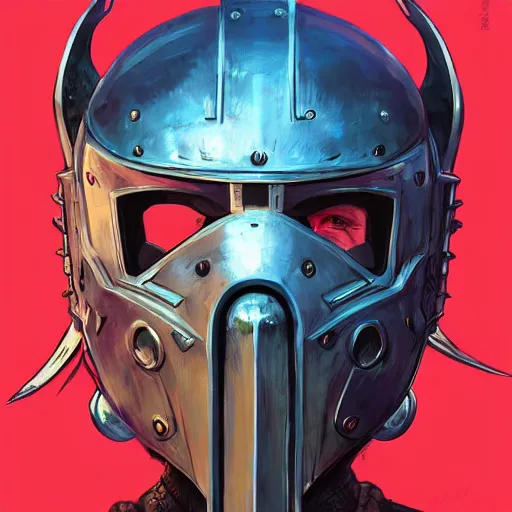 Image similar to cyberpunk viking helmet mask warrior goddess robot ninja fantasy, art gta 5 cover, official fanart behance hd artstation by jesper ejsing, by rhads, makoto shinkai and lois van baarle, ilya kuvshinov, ossdraws