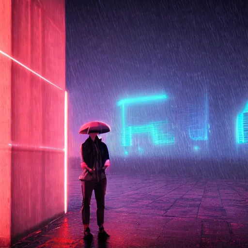 Image similar to human portrait formed out of rain, beautiful, neon, epic detail, galactic background, rendered in octane, unreal engine, realistic