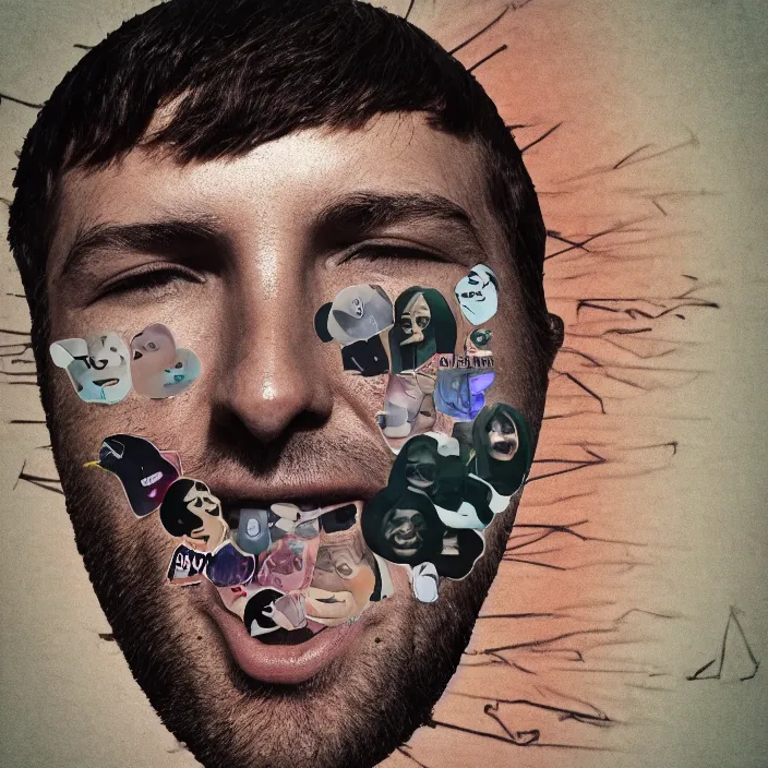 Image similar to art of a dictionary, anomaly, teeth, faces, maps, illustration, emoji, self portrait, sticker, application, photomosh, aftherefects, transparency, shadows, gradients, typography, blur, overlay, filters, multiply, screen, appropriation, trashart