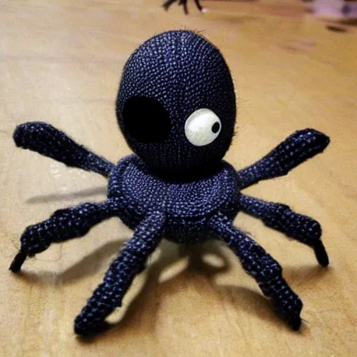 Prompt: cute spider in the style of little big planet