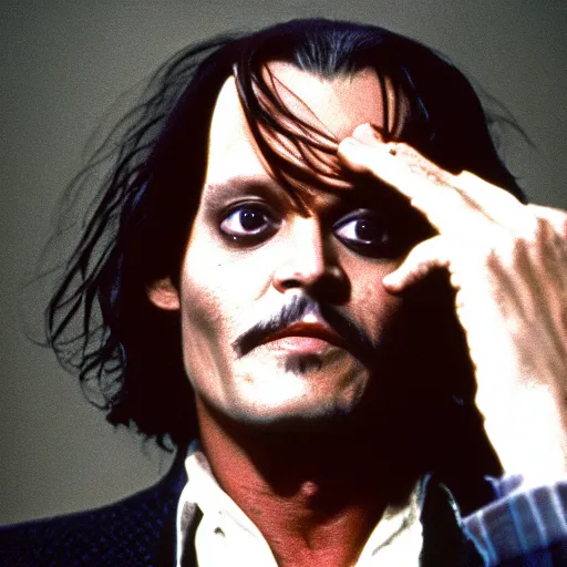 Image similar to Johnny Depp playing Jack Torrance in The Shining