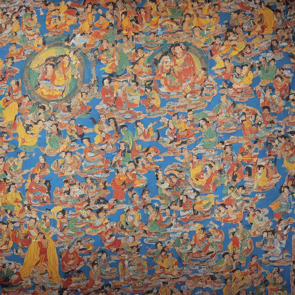 Image similar to tibetan mural