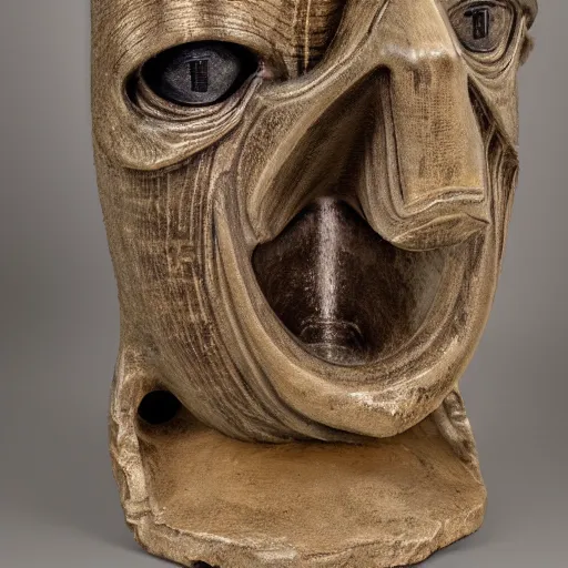 Image similar to face jug by H.R. Giger