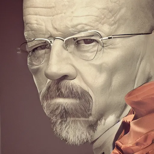 Image similar to !dream Portrait photo of walter white, color, studio lighting