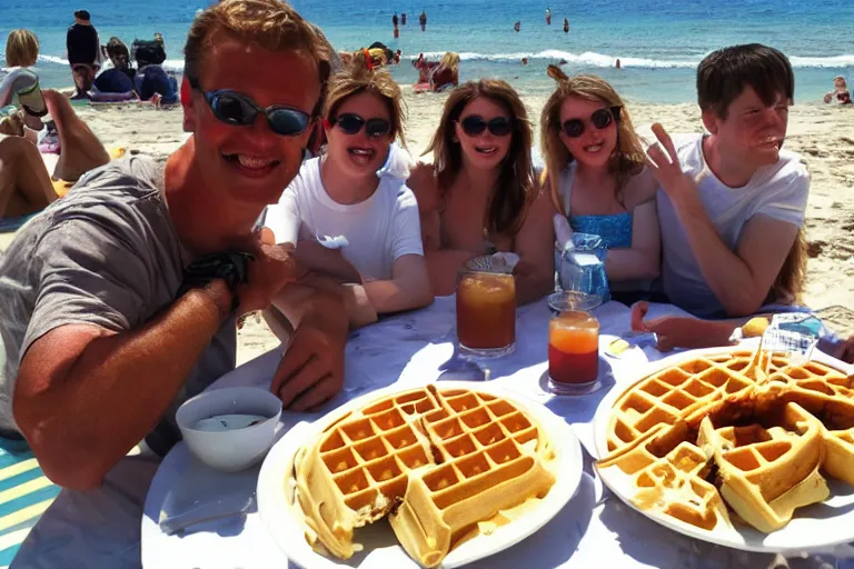 Image similar to a big waffles in the beach