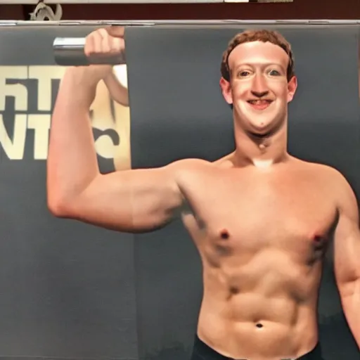 Prompt: mark Zuckerberg as a fitness model
