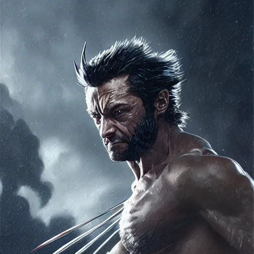 Prompt: portrait of Wolverine, Ablation Armor, amazing splashscreen artwork, splash art, head slightly tilted, natural light, elegant, intricate, fantasy, atmospheric lighting, cinematic, matte painting, by Greg rutkowski