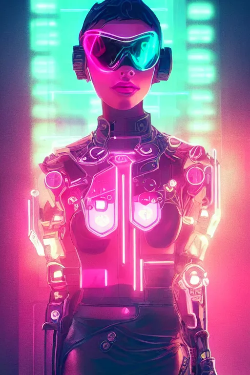 Prompt: beautiful cottagecore cyberpunk synthwave beautiful women, intricate, elegant, concept art, smooth, sharp, focus, pink neon lights, futuristic, cgsociety, in the style of artstation