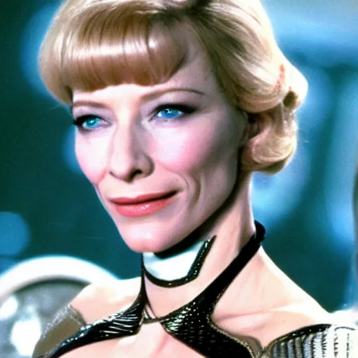 Image similar to cate blanchett as barbarella (1968)