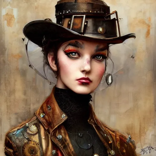 Image similar to lofi steampunk portrait pixar style by Lita Cabellut and Stanley Artgerm and Tom Bagshaw