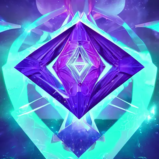 Image similar to purple powerful magic mana symbol, crystal and sci - fi structure, epic legends game icon, stylized digital illustration, radiating, a glowing aura, global illumination, ray tracing, hdr, unreal engine, octane render, trending on arstation, by ian pesty and katarzyna bek - chmiel