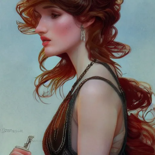 Prompt: ultra realistic illustration, 1 9 2 0 s bella thorne wearing, intricate, elegant, highly detailed, digital painting, artstation, concept art, smooth, sharp focus, illustration, art by artgerm and greg rutkowski and alphonse mucha