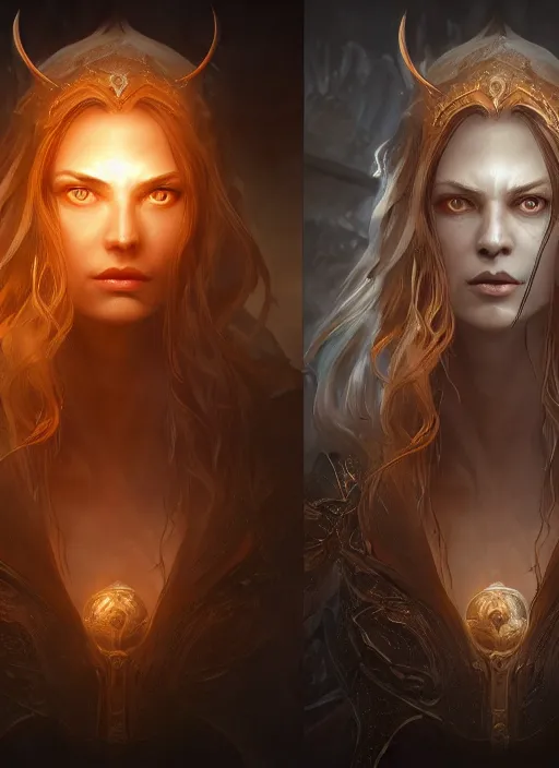 Image similar to priest female, ultra detailed fantasy, elden ring, realistic, dnd character portrait, full body, dnd, rpg, lotr game design fanart by concept art, behance hd, artstation, deviantart, global illumination radiating a glowing aura global illumination ray tracing hdr render in unreal engine 5