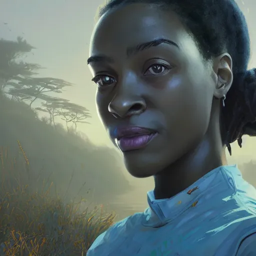 Prompt: highly detailed portrait of an african american woman in with the exosuitin gta v, stephen bliss, unreal engine, fantasy art by greg rutkowski, loish, rhads, ferdinand knab, makoto shinkai and lois van baarle, ilya kuvshinov, rossdraws, tom bagshaw, global illumination, radiant light, detailed and intricate environment