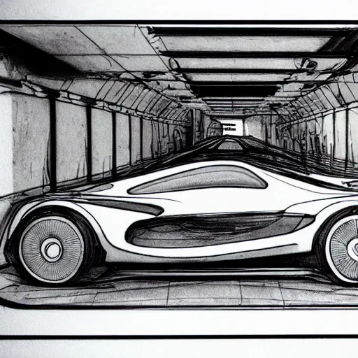 Image similar to various sketches of a futuristic car in the style of leonardo da vinci, ultra detailed, scribbles, technical drawing, engineering blueprints
