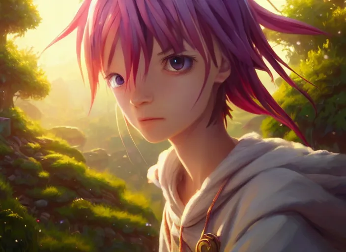 Image similar to highly detailed portrait of sora, in no game no life, stephen bliss, 8 k, unreal engine, fantasy art by greg rutkowski, loish, rhads, ferdinand knab, makoto shinkai and lois van baarle, ilya kuvshinov, rossdraws, tom bagshaw, global illumination, radiant light, detailed and intricate environment