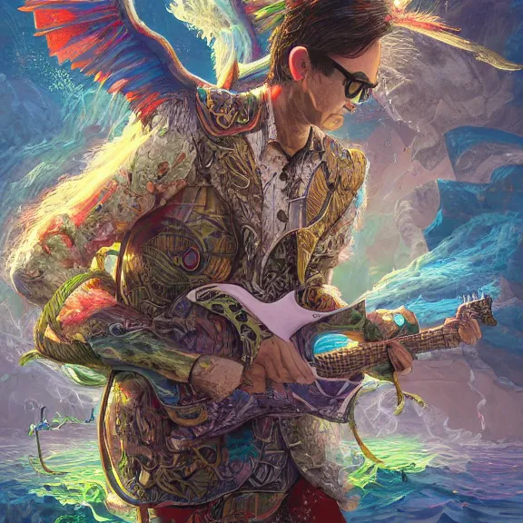 Prompt: rivers cuomo, fantasy artwork, award winning, very very very very very very very very very very very very very very beautiful, hyper detailed, studio lighting, artstation.