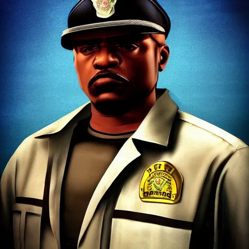Image similar to officer tenpenny from gta san andreas, real life high quality photograph
