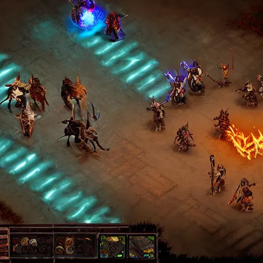 Image similar to an isometric action role playing game in the style of diablo and path of exile, set in a wild west setting, in the desert, with cowboys and monsters, game design, game art, 4 k graphics