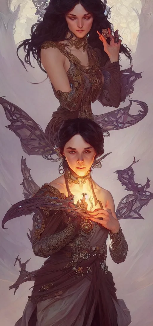 Image similar to d & d, fantasy, intricate, elegant, highly detailed, digital painting, artstation, concept art, matte, sharp focus, illustration, art by artgerm and greg rutkowski and alphonse mucha