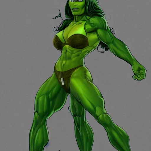 Prompt: jessica biel as green skinned hulk, gamora, she - hulk, green skin, muscular, bodybuilding woman, wheyfu, digital art, artstation, highly detailed, centered, hyperrealism, artstation, concept art, smooth, sharp focus, illustration, artgerm