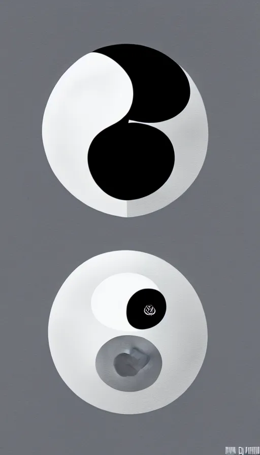 Prompt: Abstract representation of ying Yang concept, by Disney Concept Artists