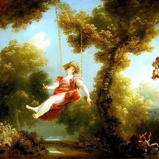 Image similar to Jean-Honoré Fragonard, The Swing