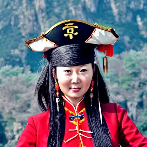 Prompt: chinese woman pirate