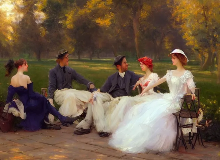 Image similar to meeting in the park by vladimir volegov and alexander averin and delphin enjolras and daniel f. gerhartz