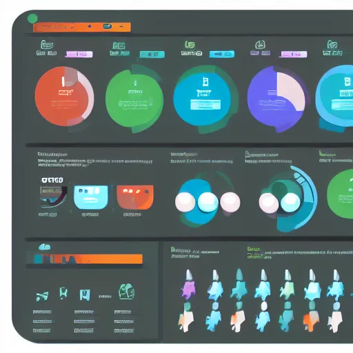 Image similar to user interface concept art for a simple infographic panel