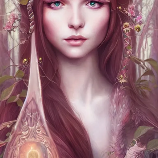 Image similar to a beautiful elvish goddess , 8k, highly detailed, sharp, realistic, in style of Anna Dittmann