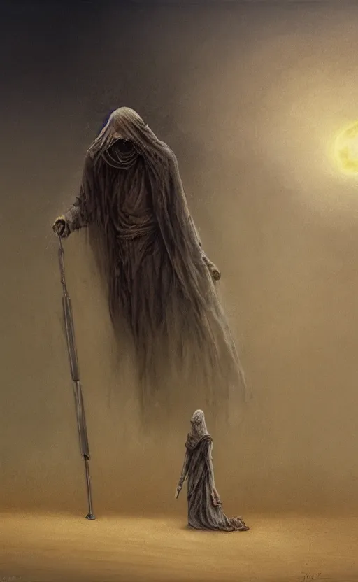 Prompt: the grime reaper of lost sand by seb mckinnon