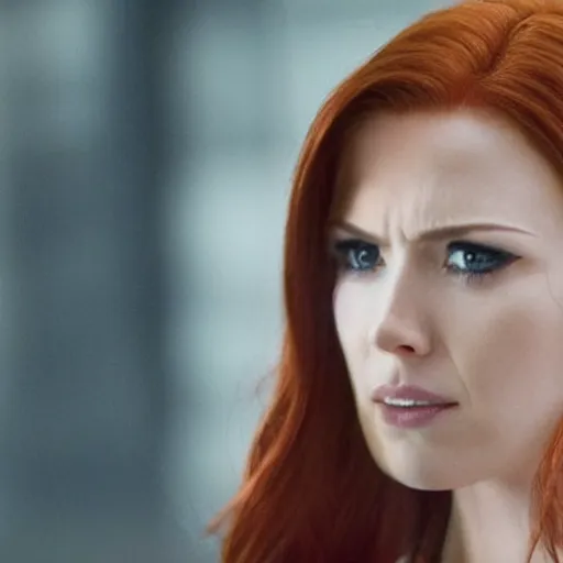 Prompt: “A still of Chris Evans as Natasha Romanoff in the film Avengers, high definition”