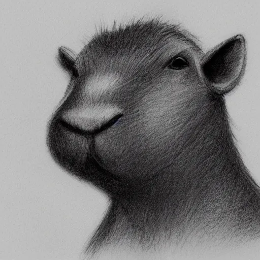 Prompt: a courtroom sketch of a capybara on trial, stylized, trending on artstation, 4k