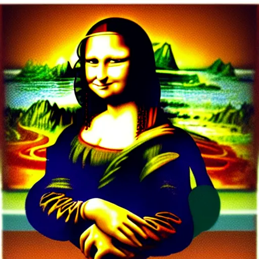 Image similar to the mona lisa in the style of akira toriyama