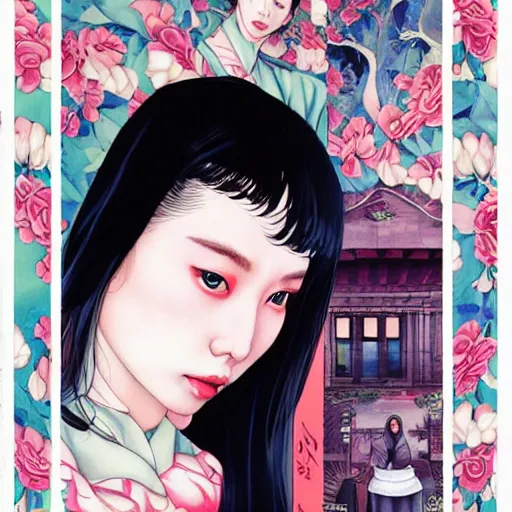Image similar to lee jin - eun by martine johanna, rule of thirds, seductive look, beautiful