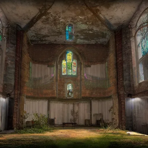 Prompt: disco elysium, old abandoned church